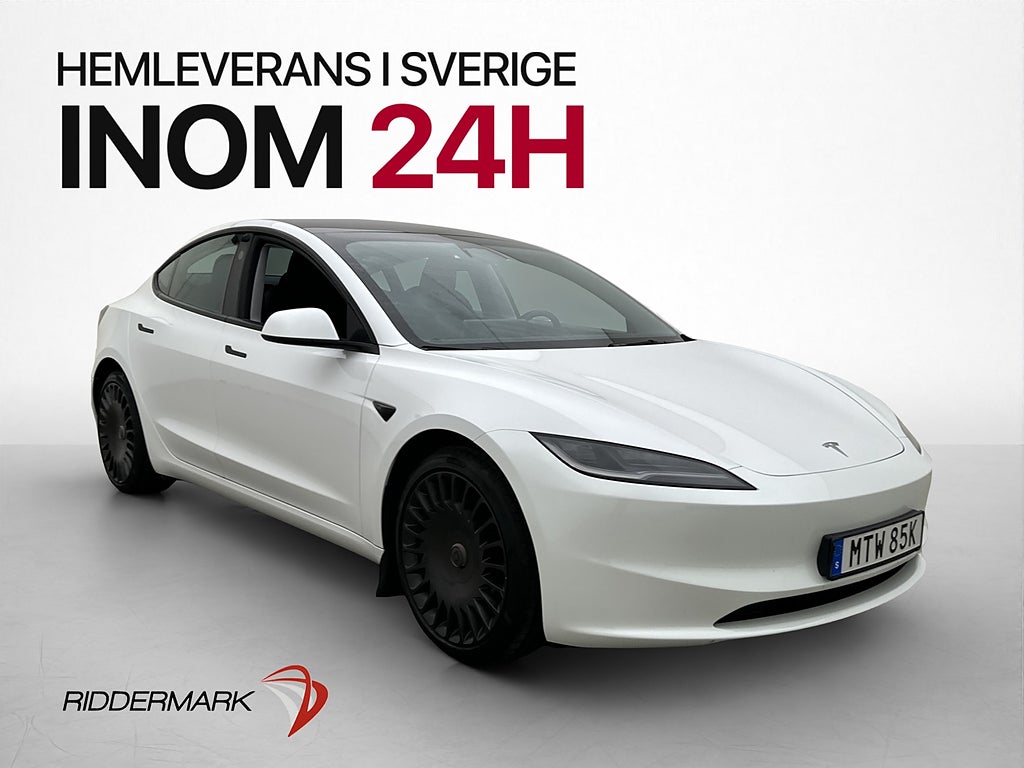 Tesla Model 3 Long Range AWD Pano AP Värmepump Kamera Drag