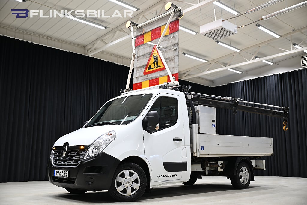 Renault master dCi 125HK Flak|Kranbil|HIAB-Kran|Lågmil|EnÄgare|Leasbar