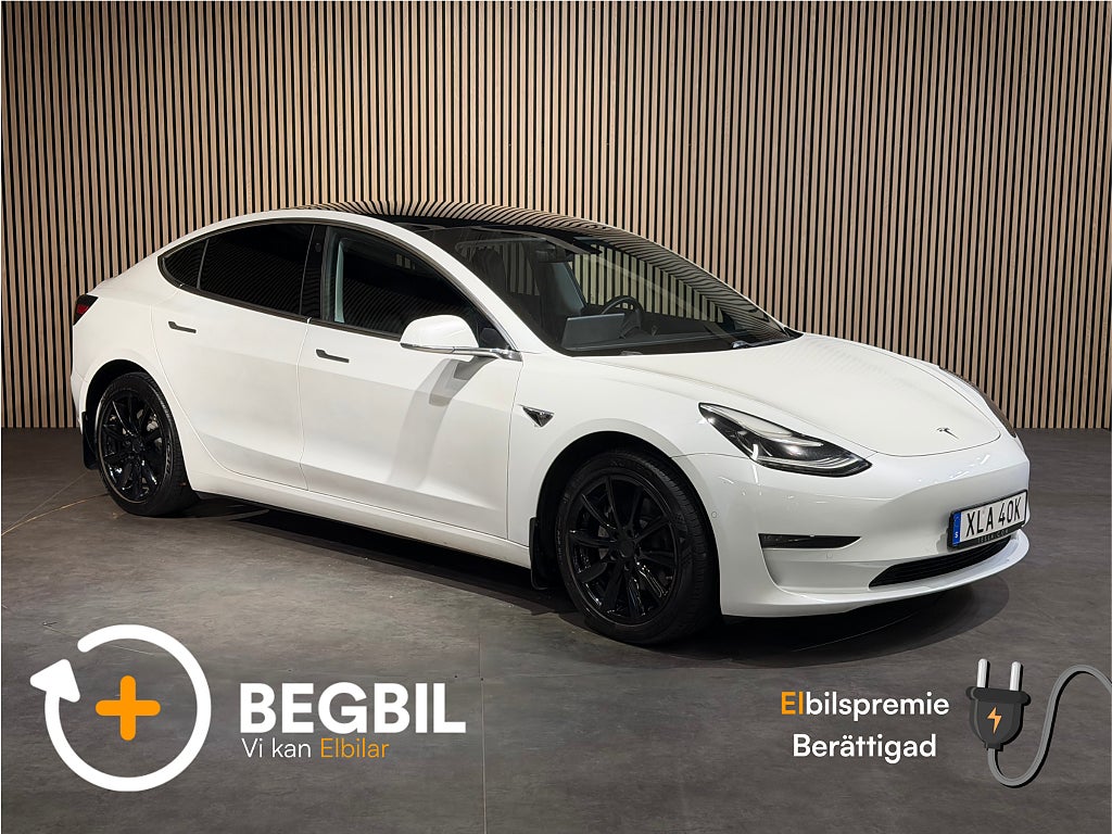 Tesla Model 3 Long Range AWD / Dragkrok / Moms / Läder / Pano