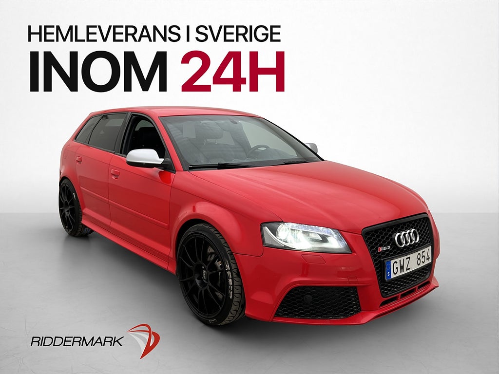 Audi RS3 2.5 TFSI Q 340hk Svart Optik Läder Sensorer Värmare