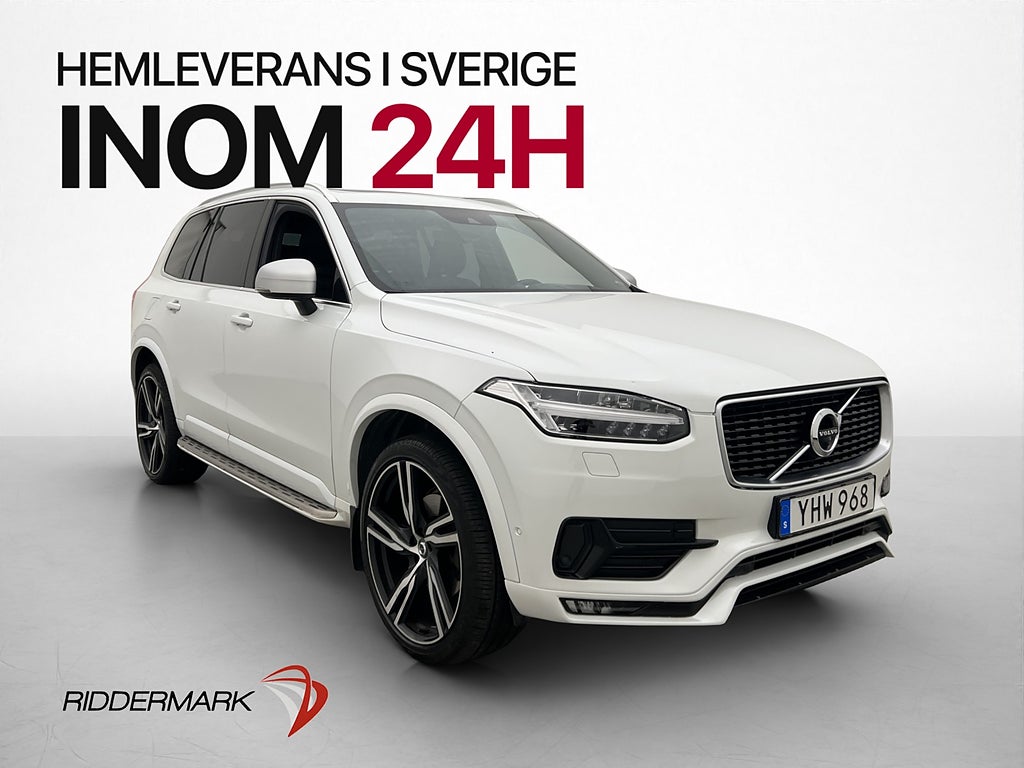 Volvo XC90 D5 AWD R-Design 7-Sit Pano HUD B&W Luft Värm Drag