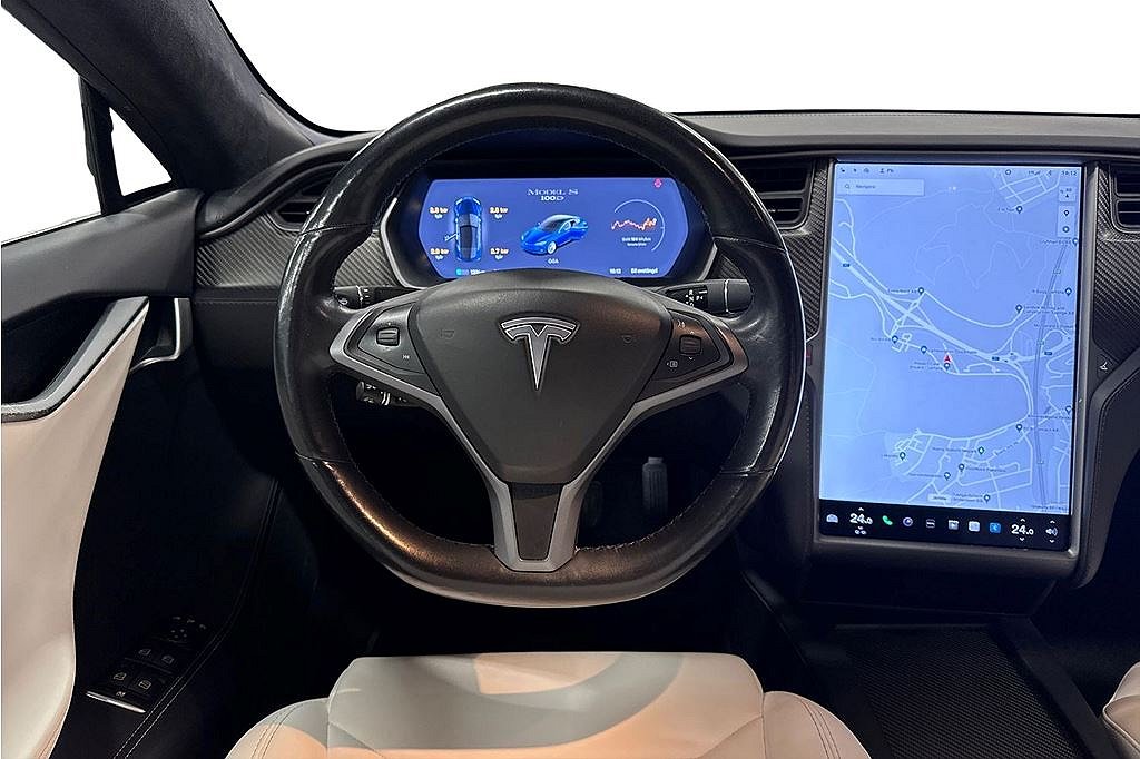 Tesla Model S 100D, Autopilot, luftfjädring, Vit läder, fr 2,95%
