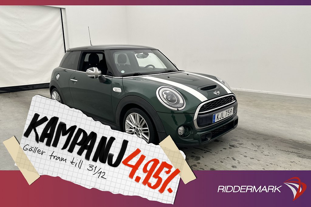 MINI Cooper S 3-dörrar 192hk Chili HUD N 4,95% Ränta