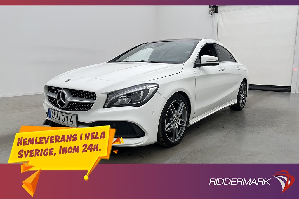 Mercedes-Benz CLA 180 Coupé AMG Sport Pano Kamera Halvskinn