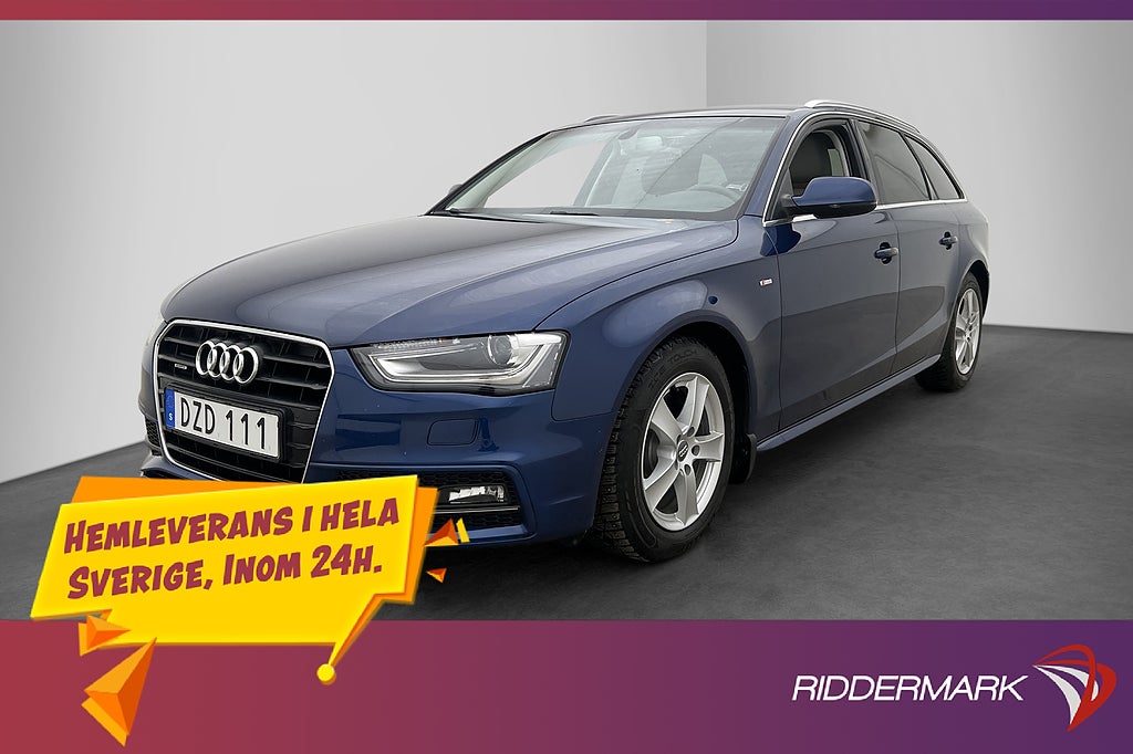 Audi A4 2.0 TDI Quattro 190hk S-Line Värmare Skinn