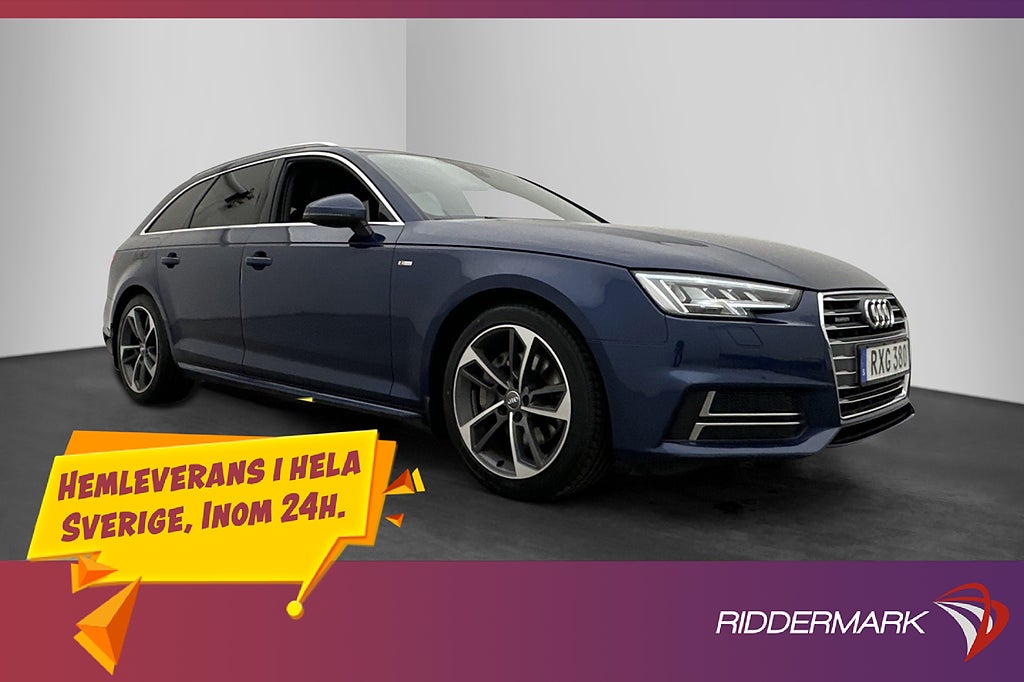 Audi A4 Avant TDI Quattro 190hk S-Line Cockpit Matrix Drag