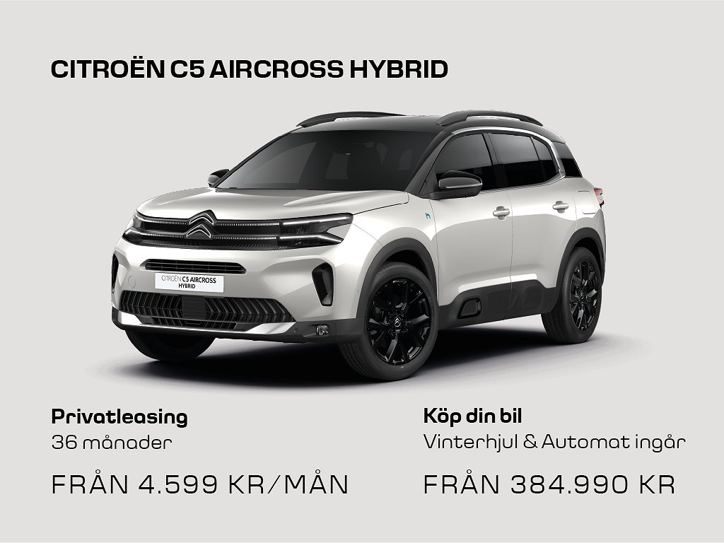 Citroën C5 Aircross Shine 136hk Hybrid V-hjul ingår vid köp 