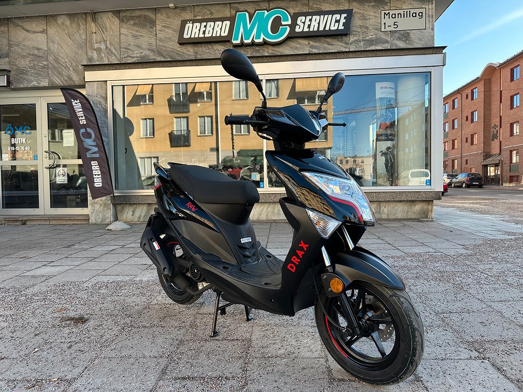 Drax Raw Moped Svart 45km/h  272kr/mån