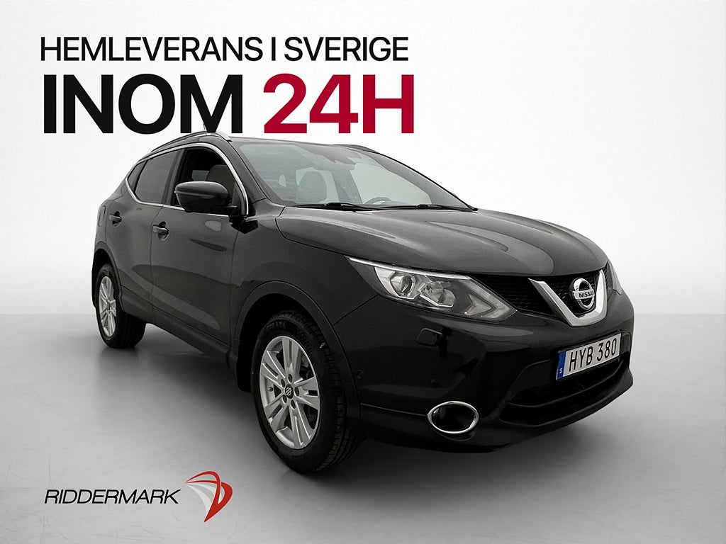 Nissan Qashqai 115hk Tekna Pano 360° Navi Halvskinn Elstol