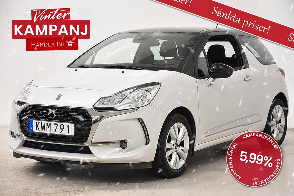 Citroën DS3 1.2 Farth Pdc Nybes SoV-Hjul 82hk