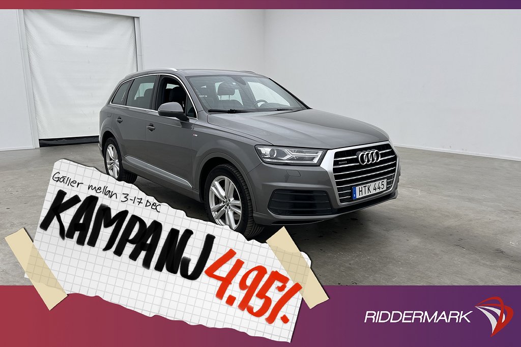 Audi Q7 3.0 TDI Q 272hk S-Line 7-sits Cockpit Vä 4,95% Ränta