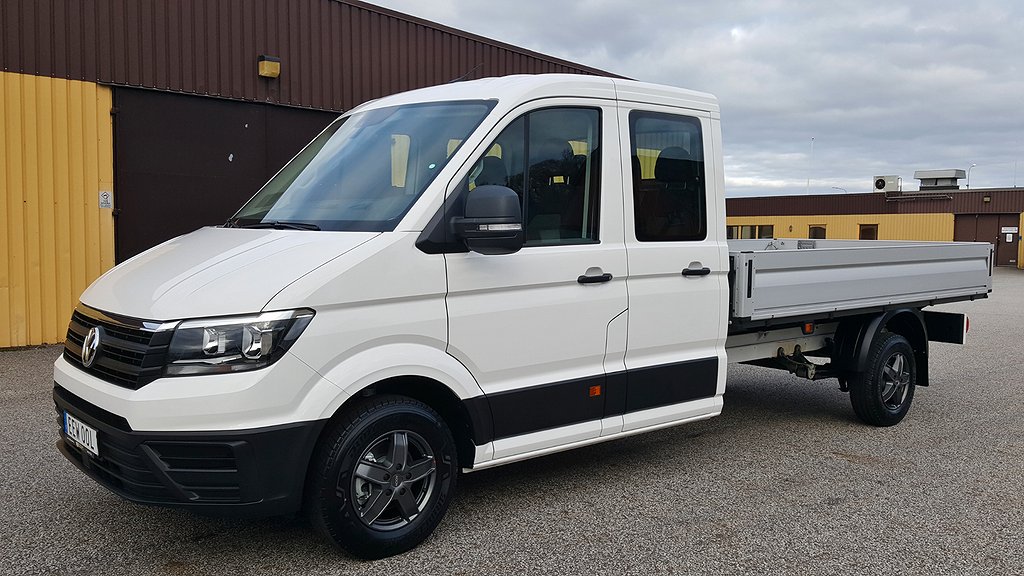 Volkswagen Crafter 2.0TDI Dubbelhytt 7-sits Chassi Flak 3.5m