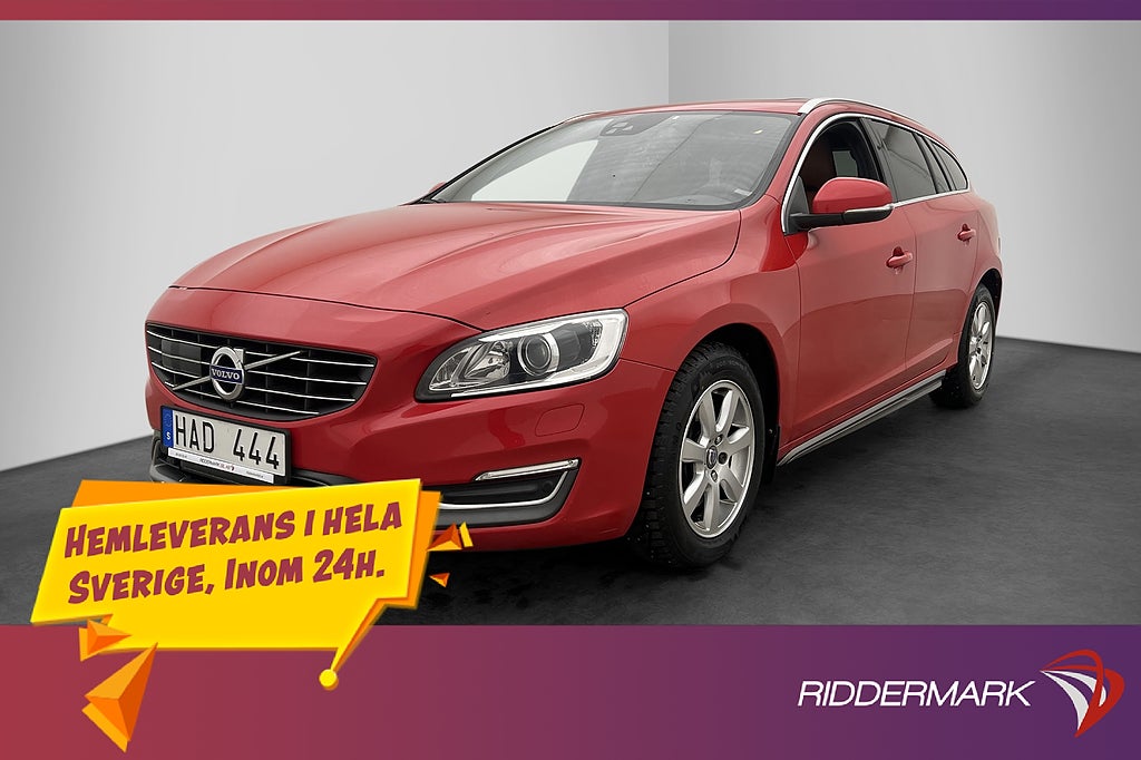 Volvo V60 D5 AWD 215hk Summum Taklucka Värm Drag Skinn BLIS