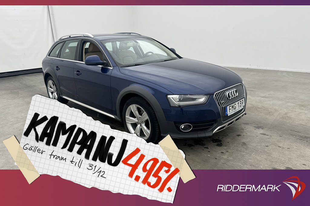 Audi A4 allroad 2.0 TDI Q 190hk En-Brukare Skinn 4,95% Ränta