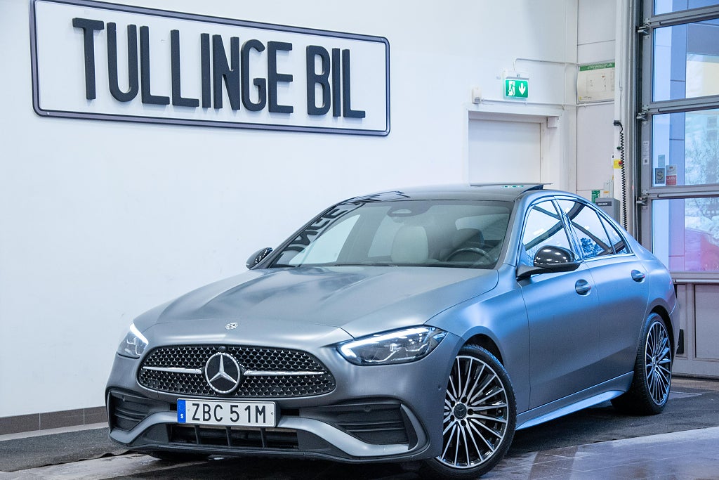 Mercedes-Benz C 200 9G Sedan AMG Pano Magno Designo Läder Panelbely 19"