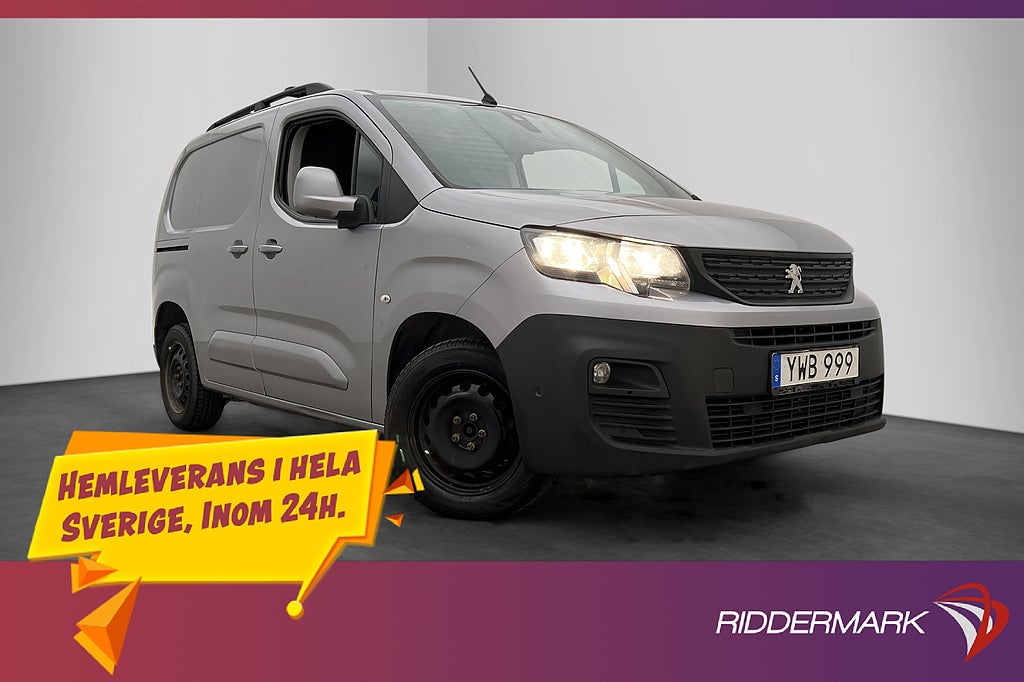 Peugeot Partner 1.5HDi Ny-Kamrem Värm B-Kamera CARPLAY Moms