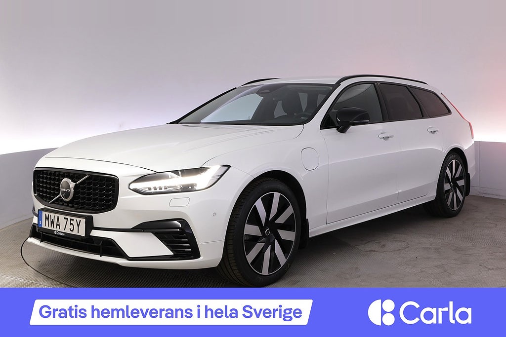 Volvo V90 T6 Plug-In Hybrid AWD Plus Dark Läder 360 H/K Drag