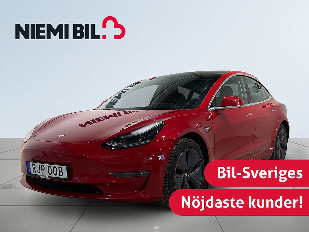 Tesla Model 3 Long Range AWD Pvärm Kamera Pano Skinn GPS SoV