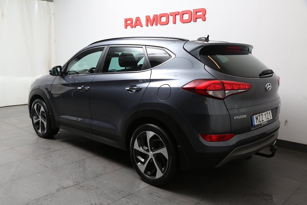 Hyundai Tucson 1,6 T-GDI 177hk  Premium AWD Aut Navi Skinn Pano Drag 2016