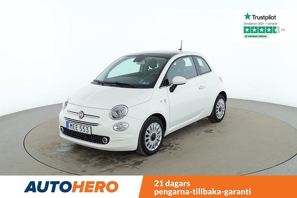 Fiat 500 1.2 Lounge / Taklucka, PDC-Bak