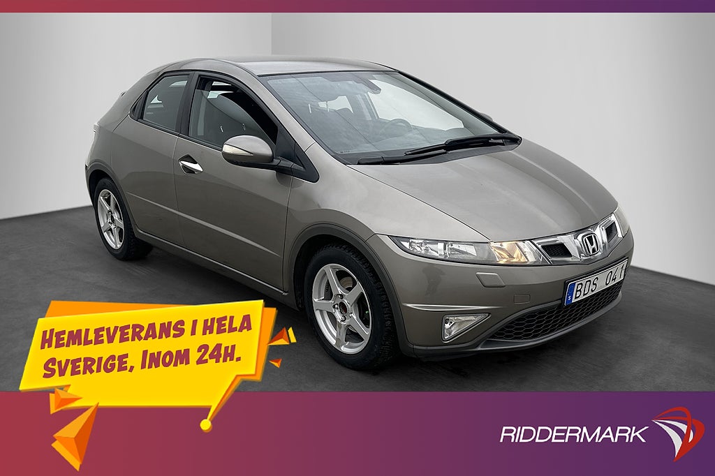 Honda Civic 1.8 i-VTEC 140hk Sport Alcantara P-sensorer