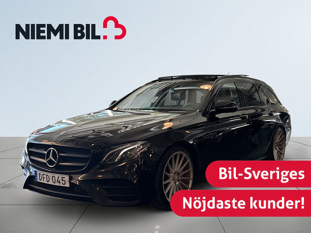 Mercedes-Benz E 220 T d 9G AMG Line Pano/Drag/Dvärm/Kamera/SoV/Night