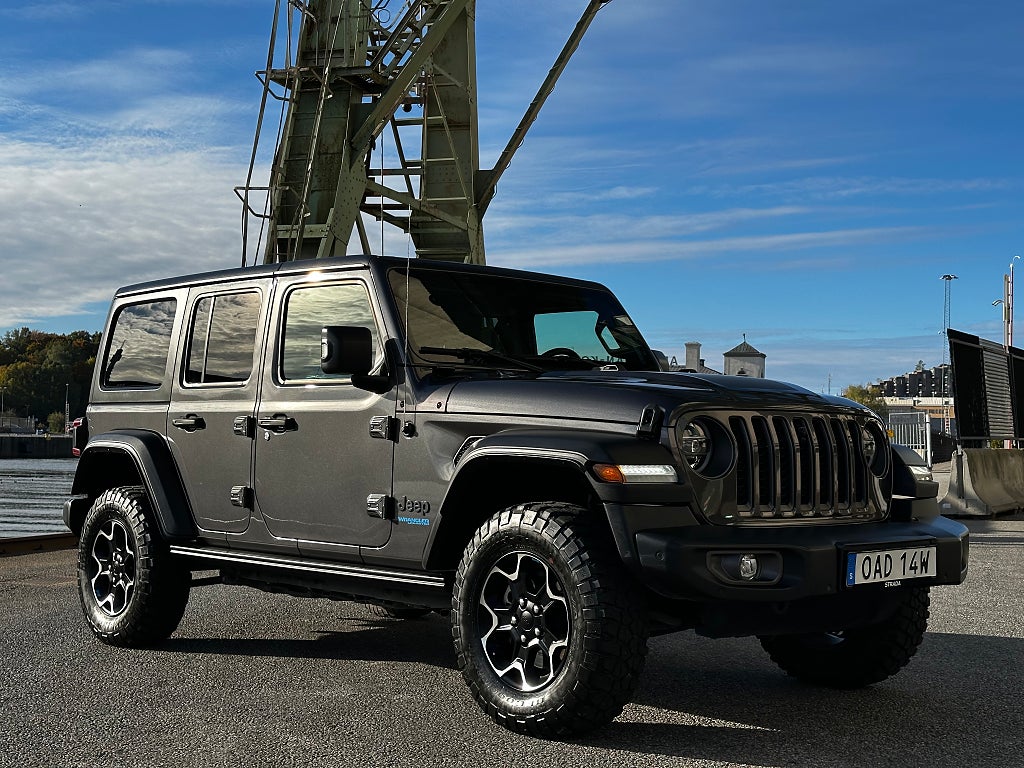 Jeep Wrangler Rubicon Unlimited 4xe, Dragkrok, Hardtop