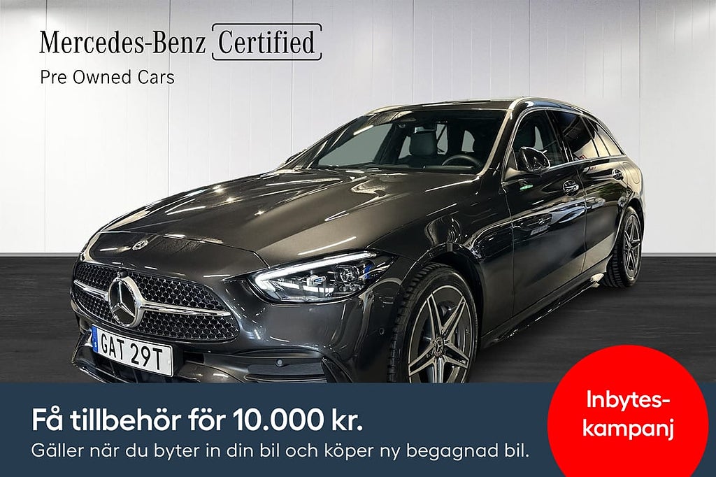 Mercedes-Benz C300 T 300e AMG Dragkrok Burmester Värmare...