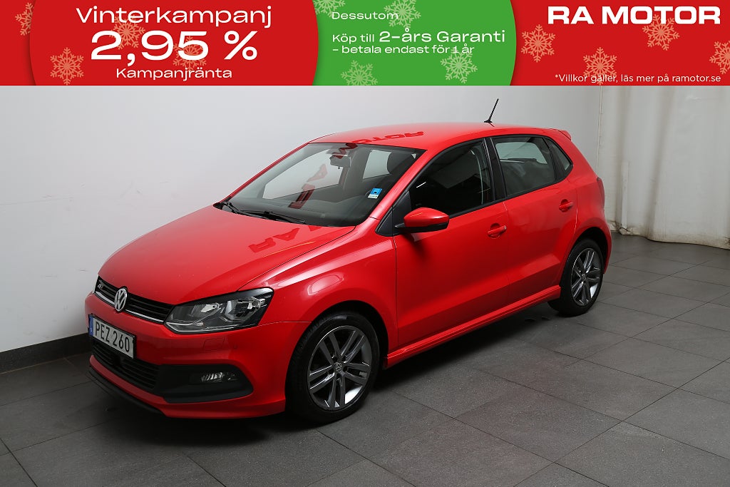 Volkswagen Polo 1,2 TSI 90hk R-Line 5D Motorvärmare 2017