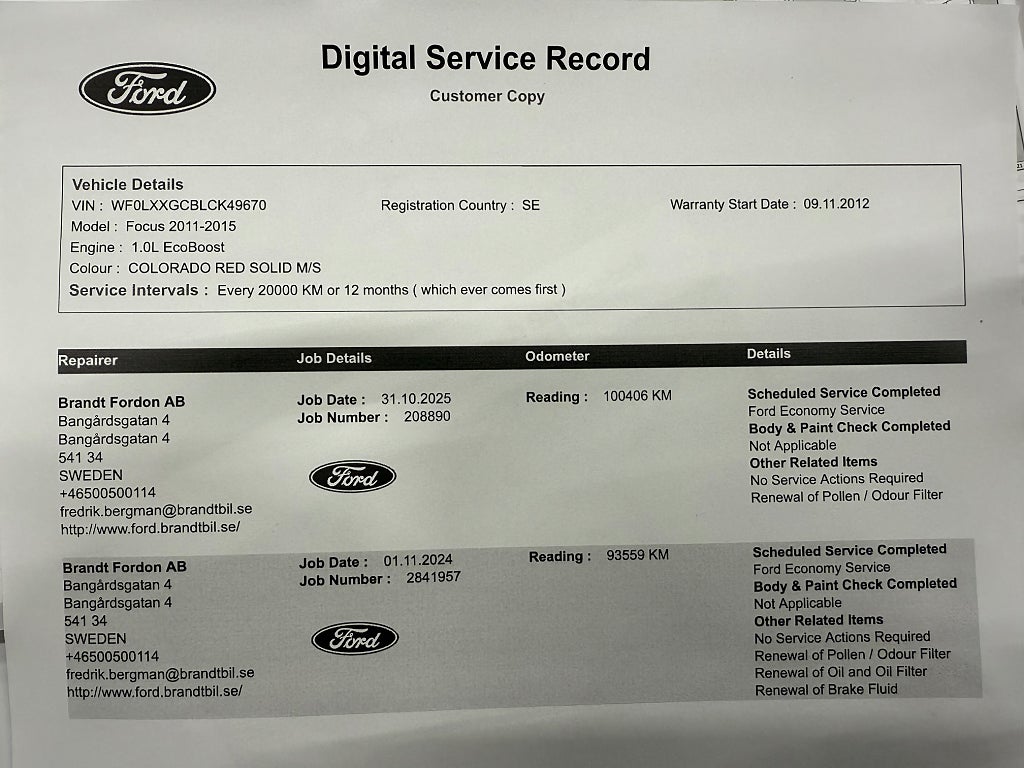 Ford Focus Kombi 1.0 EcoBoost Titanium Keyless S&V-hjul - miniatyr 24