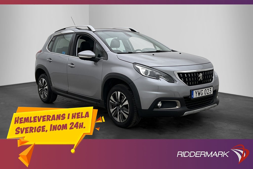 Peugeot 2008 1.2 110hk Panorama CarPlay Sensorer Halvskinn