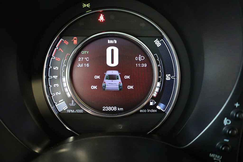 Fiat 500 1.2 Star Panorama PDC Blåtand Delläder 2020
