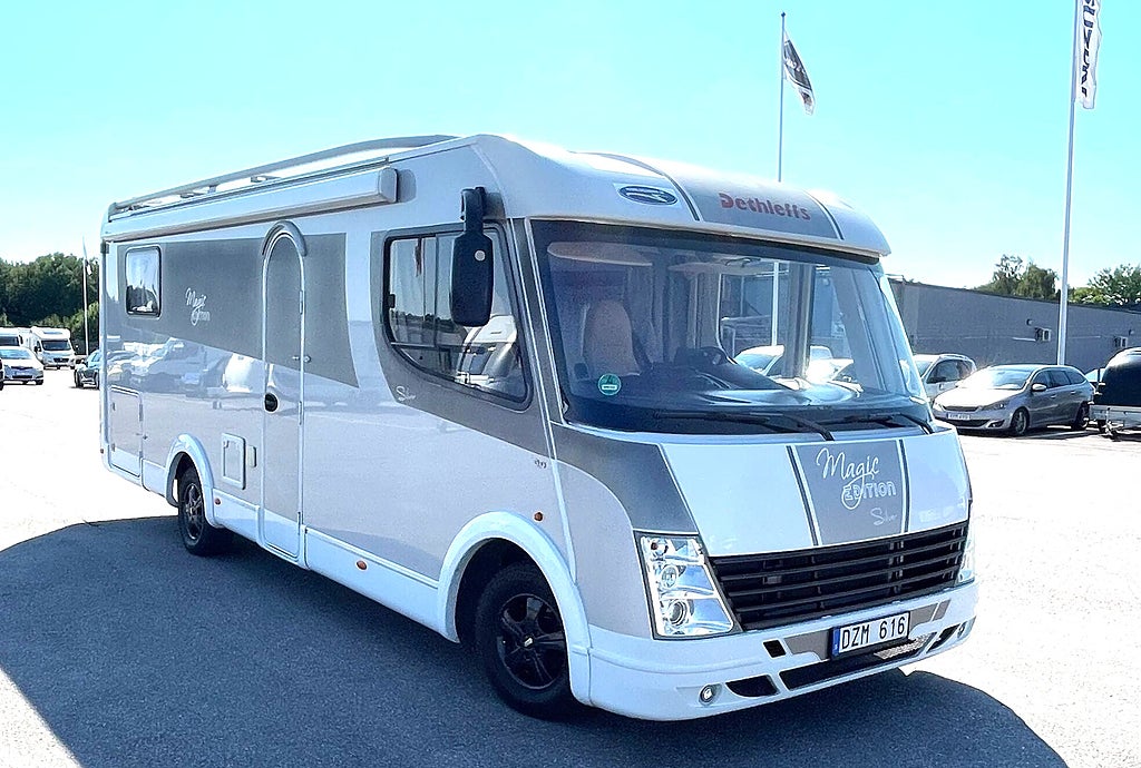 Dethleffs Magic Edition BM-I, Queenbed, Skinn, Fin 