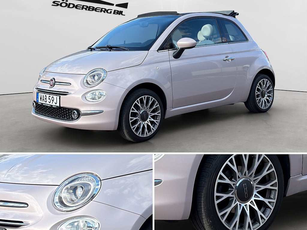 Fiat 500C 1.2 8V 69hk Dualogic Lounge, CAB, PDC, 3,45%