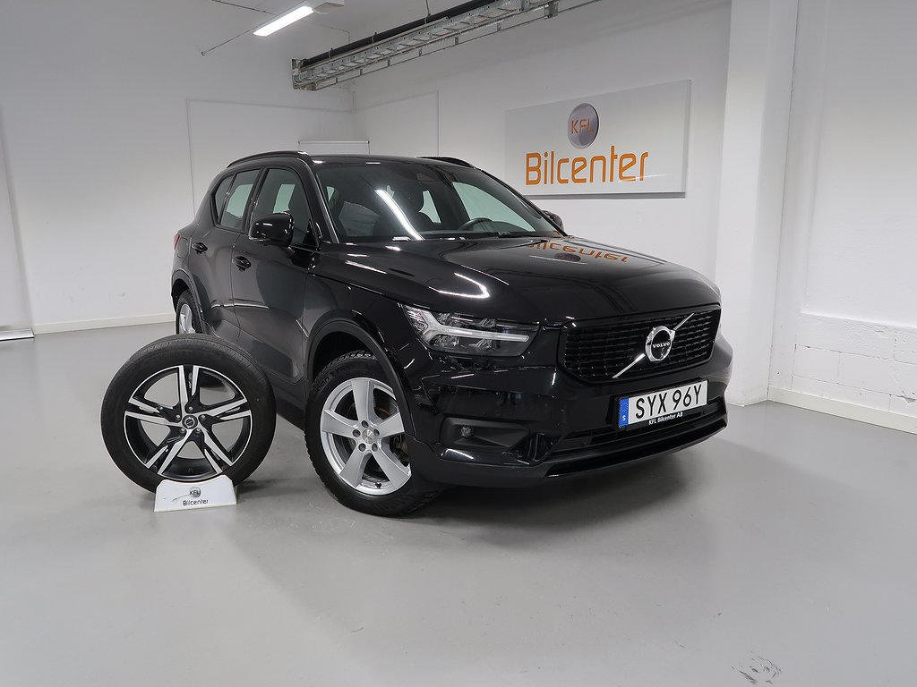 Volvo XC40 Recharge T5 R-Design V-Däck ingår 360°Kam-Skinn-Navi-Värmare-VoC