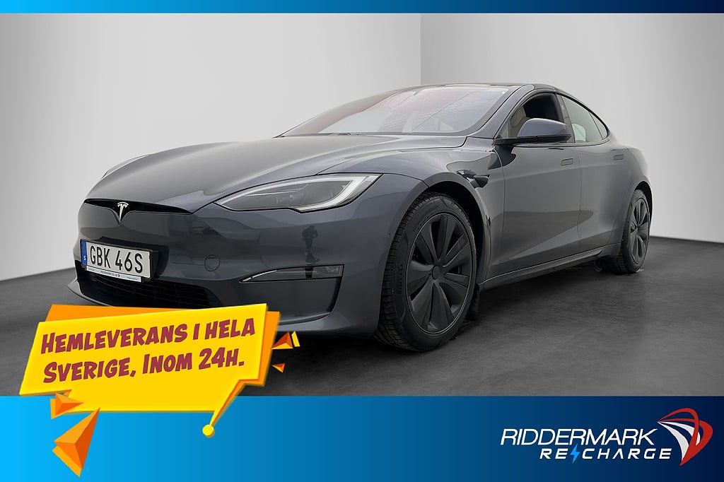 Tesla Model S Plaid Autopilot Luftfjädring Yoke Sv.Såld MOMS