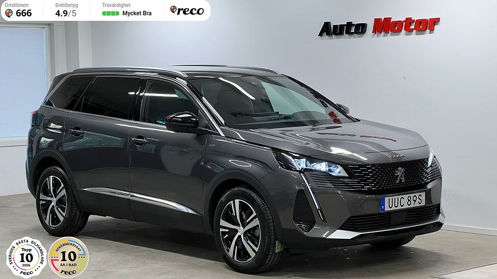 Peugeot 5008 GT 1.2 PureTech 131hk 7-sits 360 Kamera/Adaptiv