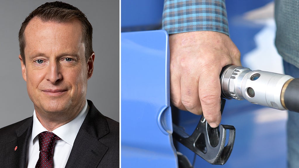 Energiminister Anders Ygeman (S) öppnar för att kompensera gles- och landsbygd för de ökade drivmedelspriserna. Foto kollage: Regeringskansliet/Pixabay. 
