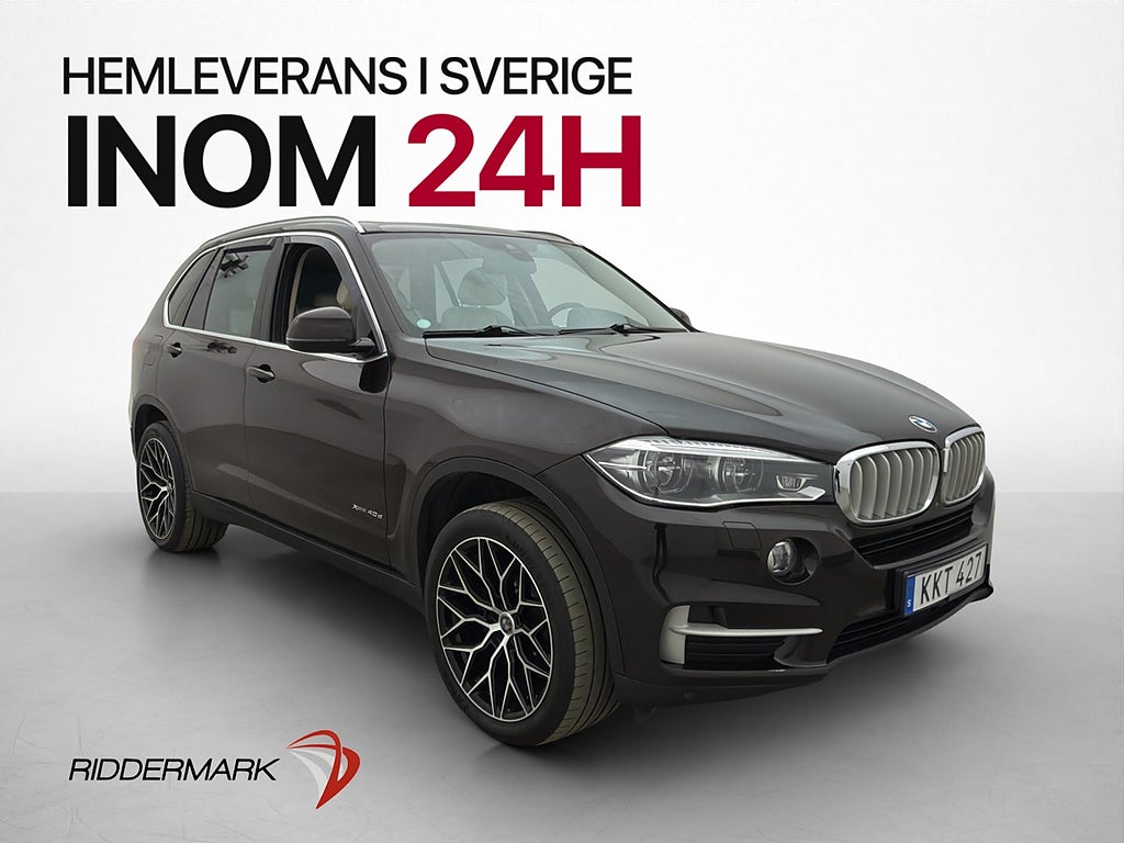 BMW X5 xDrive40d 313hk 7-Sit Pano H/K HUD Värm Surround Drag
