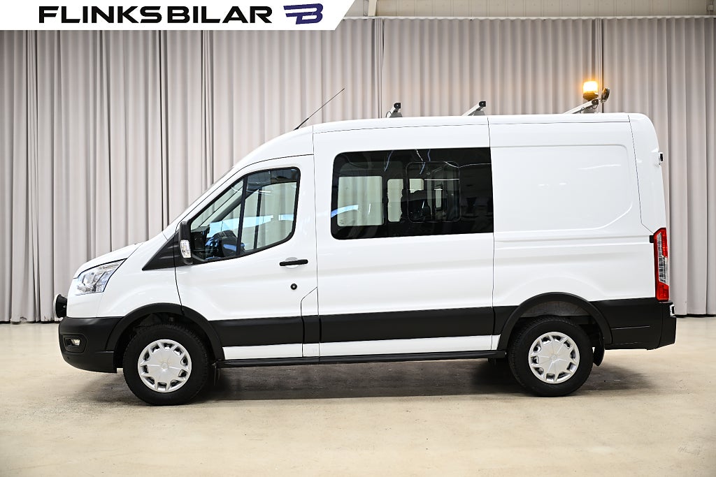 Ford transit 350 TDCi 130HK AWD CrewVan|Dubbelhytt|NyKamrem|EnÄgare