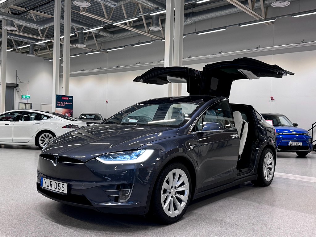 Tesla Model X 100D AWD 6-Sits Drag MOMS Uppgraderad AP