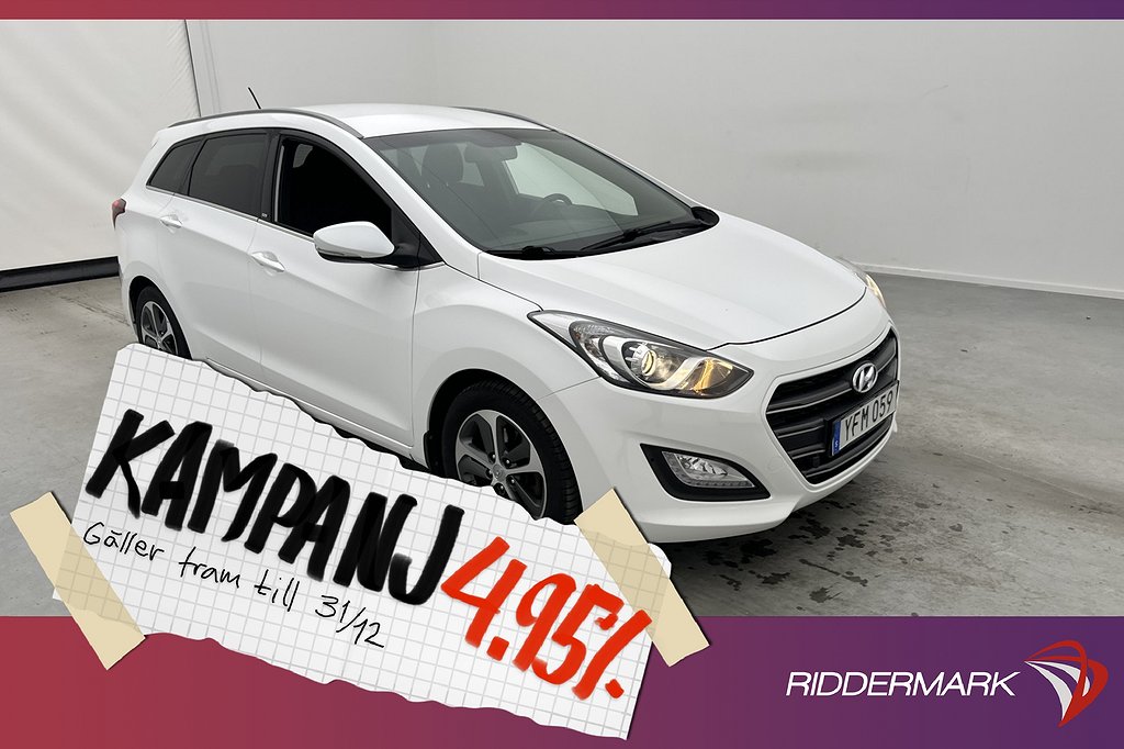 Hyundai i30 1.6 CRDi 136hk Premium D-Värmare S 4,95% Ränta