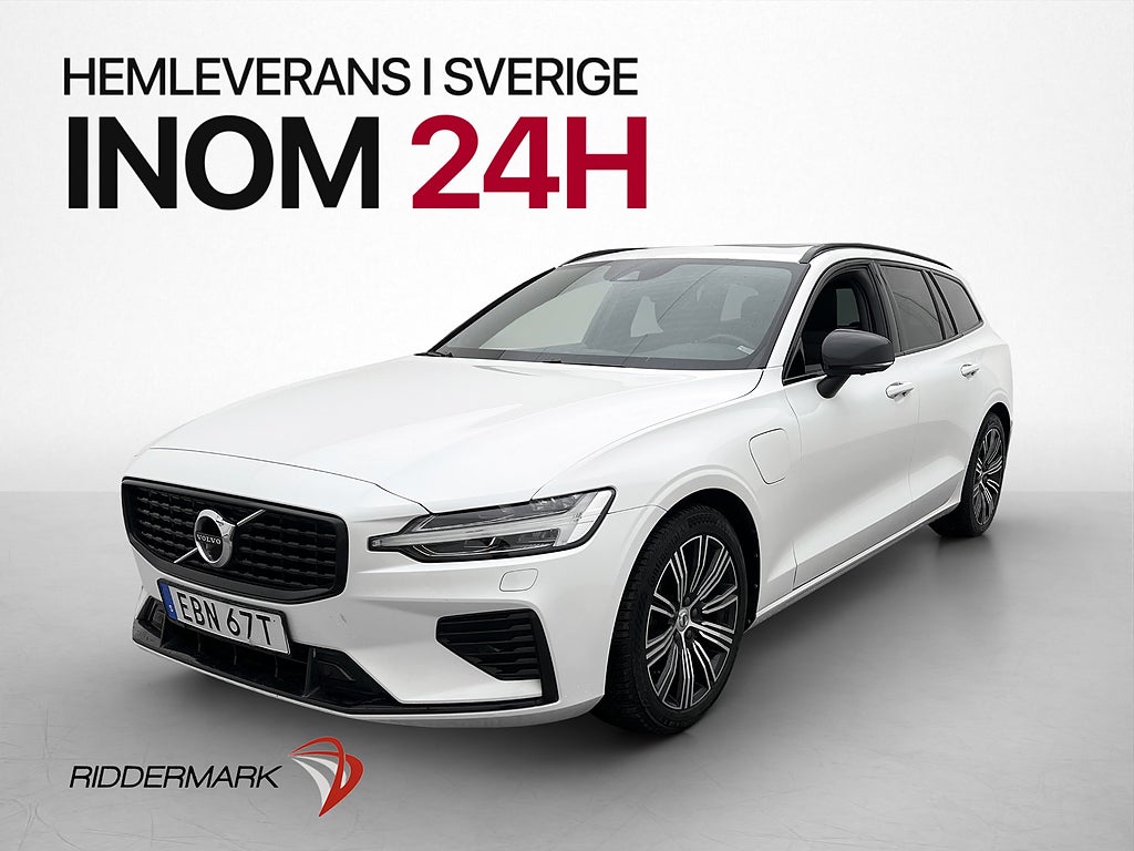 Volvo V60 Recharge T8 AWD 456hk R-Design Pano B&W Drag Värm