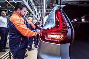 Pre-production of the new Volvo XC40 in the manufacturing plant in Ghent