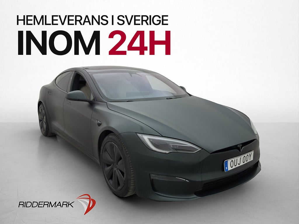 Tesla Model S Long Range Autopilot Yoke Dragkrok Svensksåld