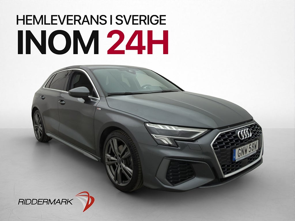 Audi A3 Sportback 35 TFSI S-Line Värmare Cockpit CarPlay