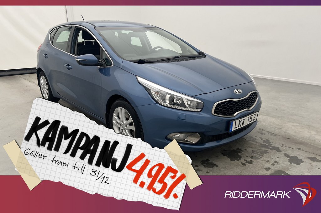 Kia Cee´d 1.6 135hk Komfort M&K-Värmare Sensorer 4,95% Ränta