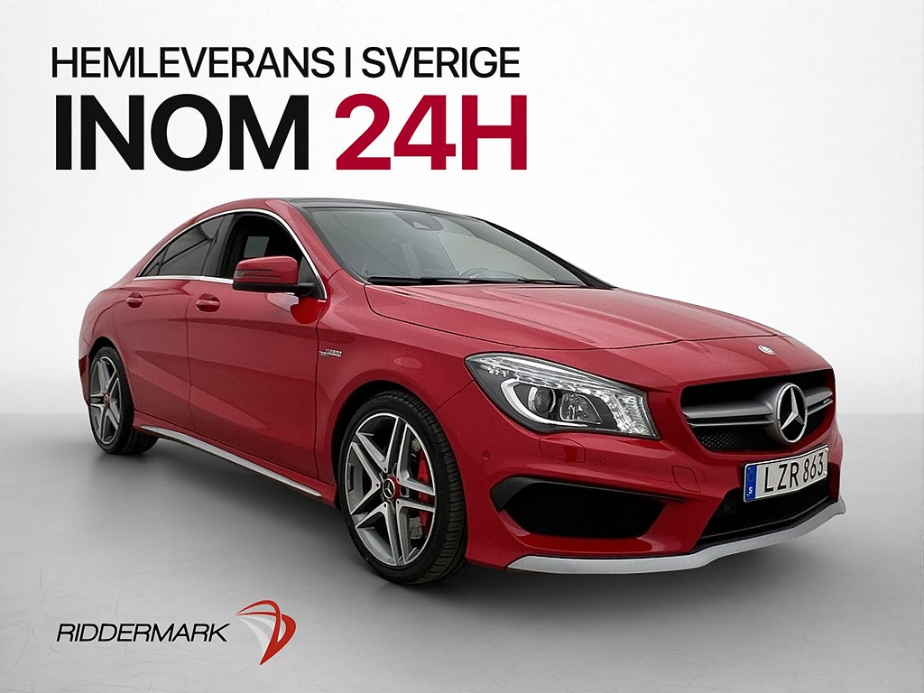 Mercedes-Benz CLA 45 AMG 4M Coupé Pano H/K Skinn Få-Brukare