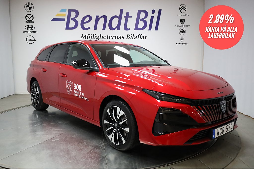 Peugeot 308 SW Allure Hybrid Android/Carplay RÄNTEKAMPANJ 2,99%