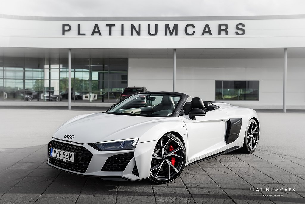 Audi R8 Spyder V10 FSI RWS 540hk / Black & White / LASER